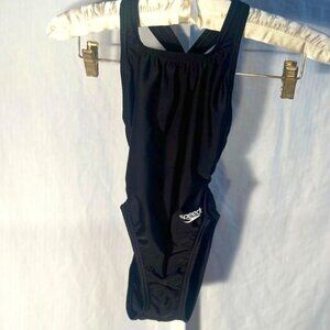 NWT Female Youth Speedo Pro LT Swimsuit in Black - Size 20